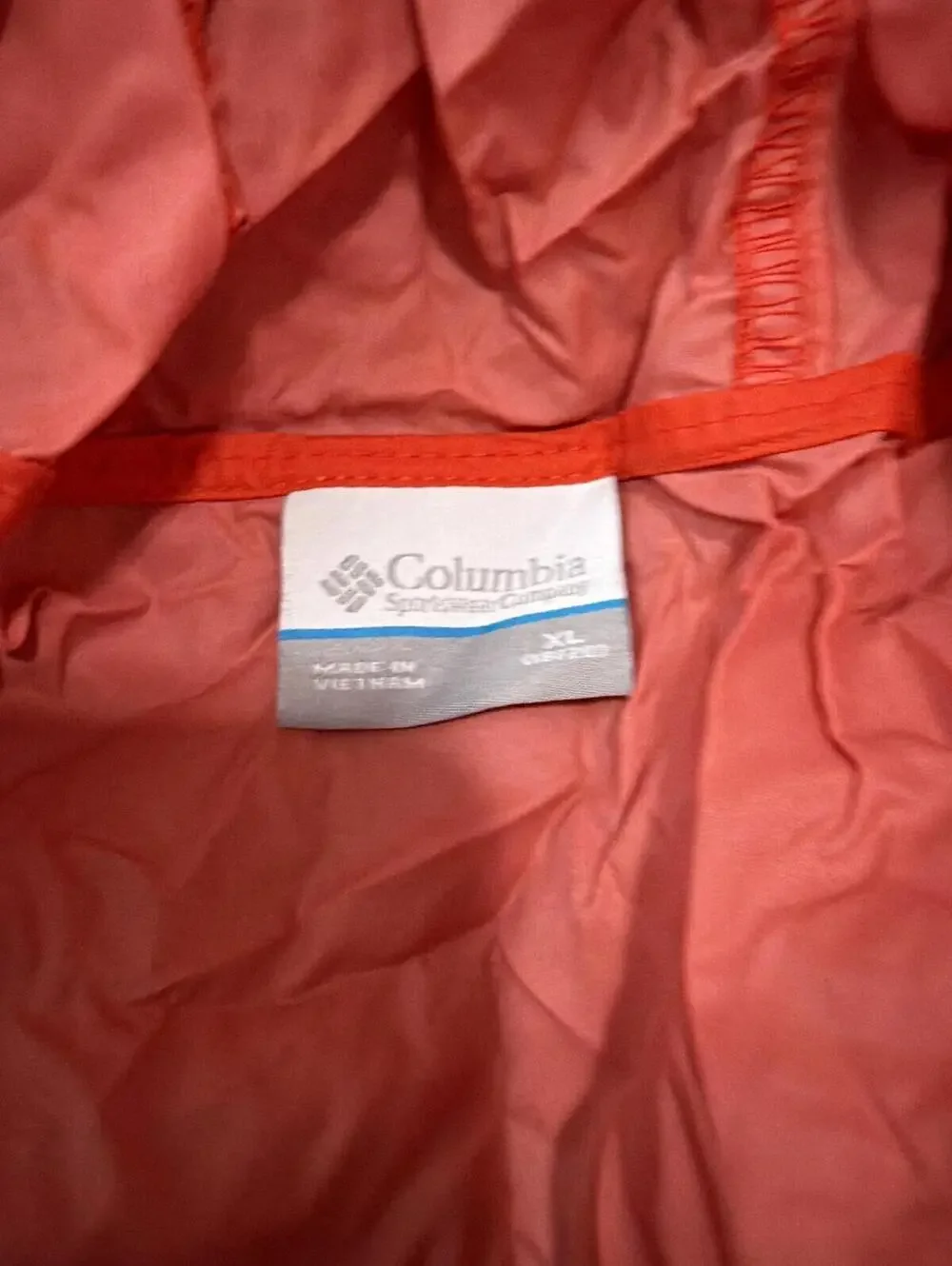 Columbia Boys Orange Hooded Jacket Windbreaker XL